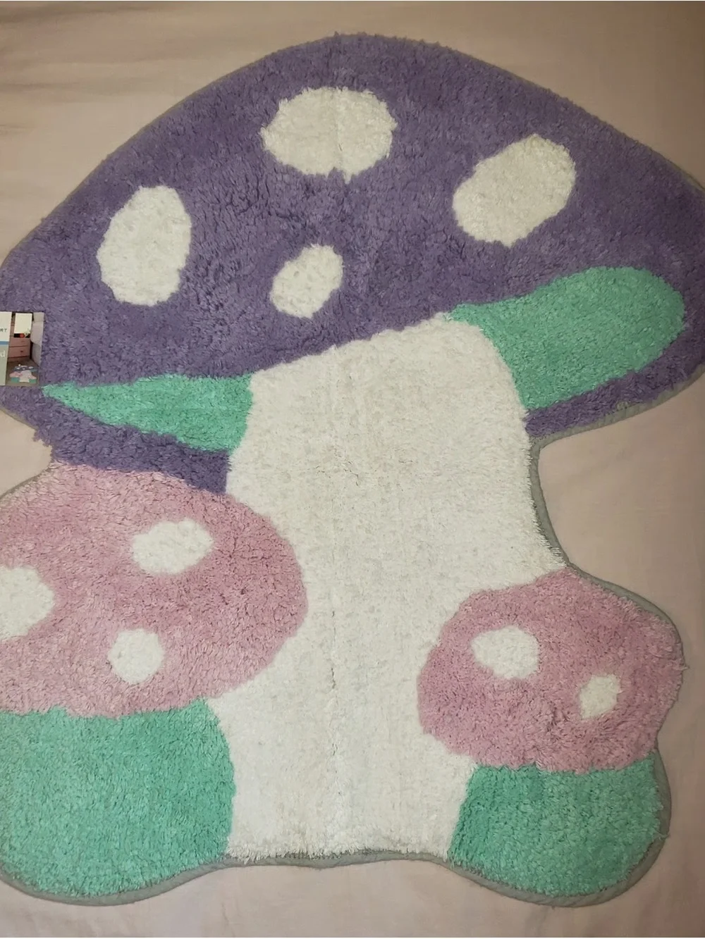 Whimsical Pastel Mushroom Rug